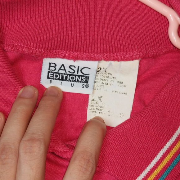 80/90s Pink Top by Basic Editions Plus - Picture 3 of 5